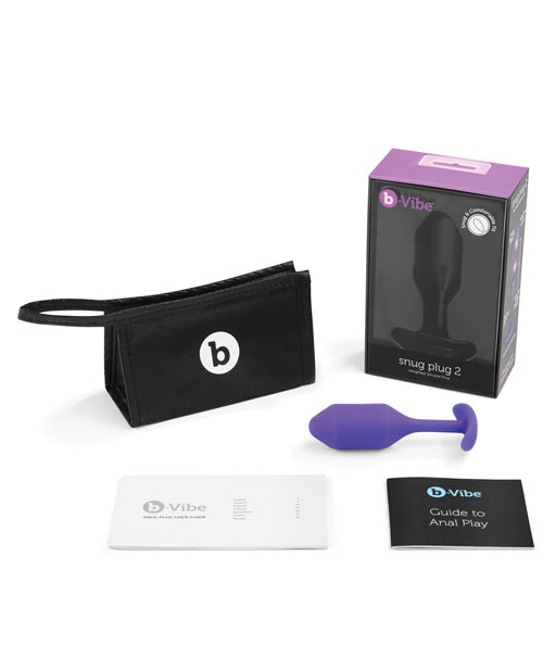 b-Vibe Weighted Snug Plug 2 — Medium, Purple