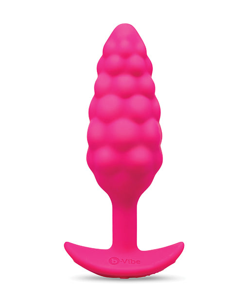 b-Vibe Bump Texture Plug — Pink Vibrating Butt Plug
