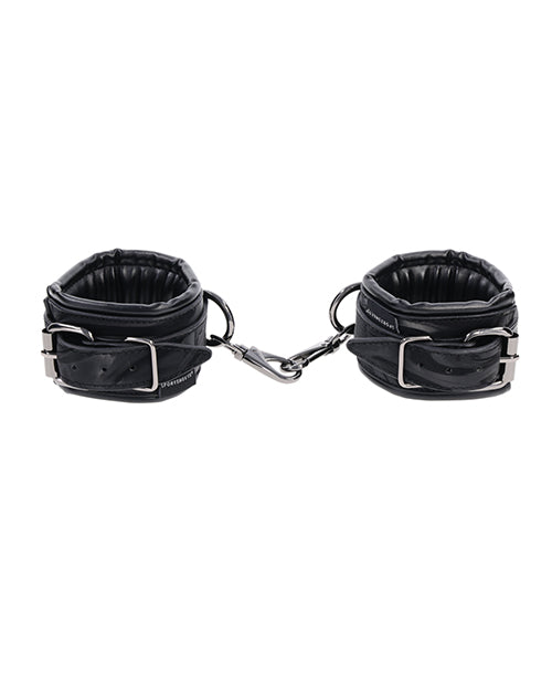 Sportsheets Velvet Noir Handcuffs - Black