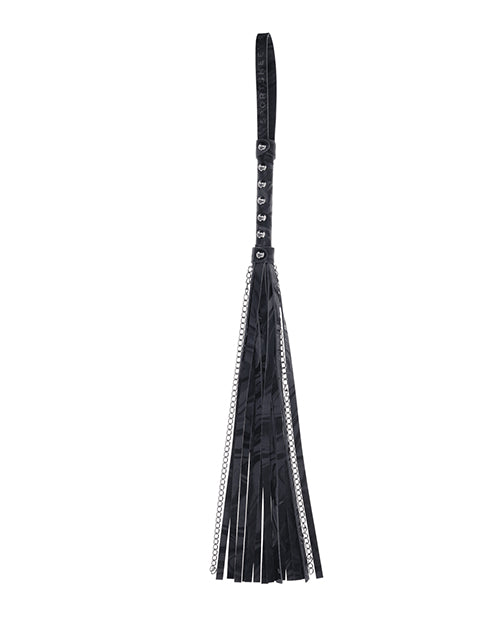 Sportsheets Velvet Noir Chain Flogger - Black