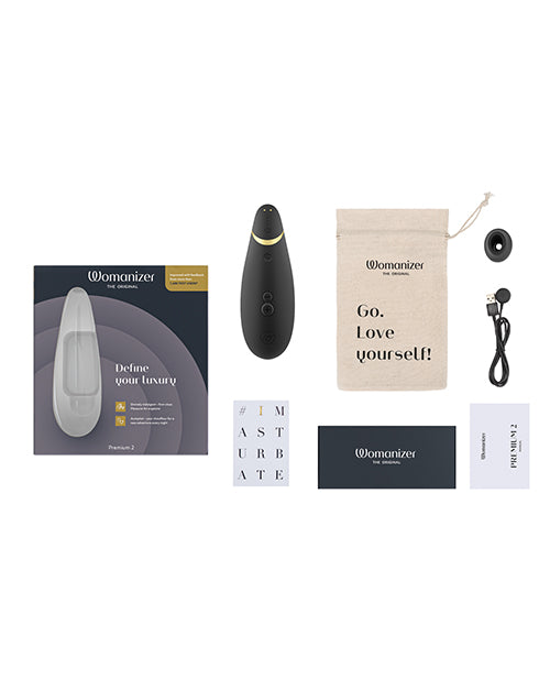 Womanizer Premium 2 Clitoral Stimulator — Black