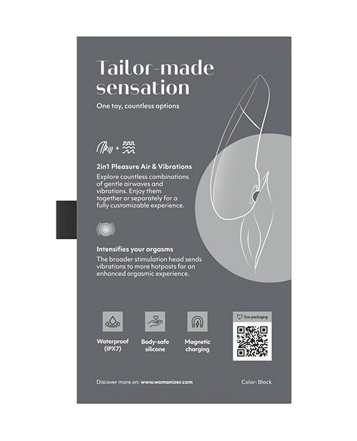Womanizer Enhance 2-in-1 Clitoral Stimulator — Black