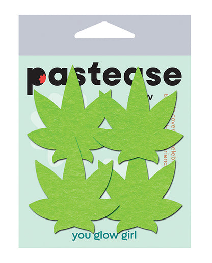 Pastease Petites Leaf - Glow in the Dark Green O/S Pack of 2 Pair