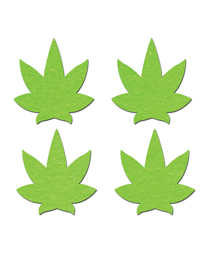 Pastease Petites Leaf - Glow in the Dark Green O/S Pack of 2 Pair
