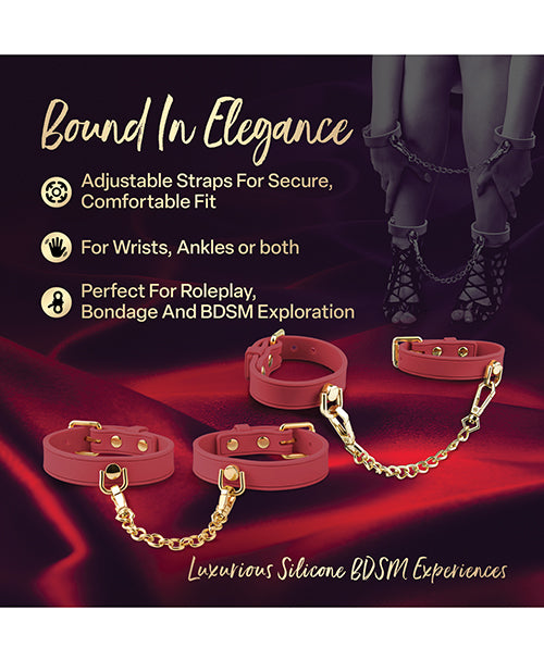 Blush Temptasia Ardor Wrist & Ankle Restraints - Red