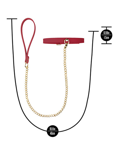 Blush Temptasia Ardor Collar & Leash - Red