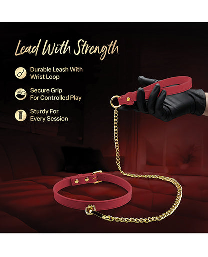 Blush Temptasia Ardor Collar & Leash - Red