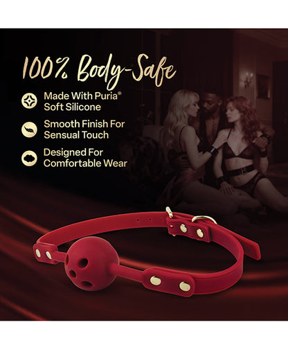Blush Temptasia Ardor Ball Gag - Red