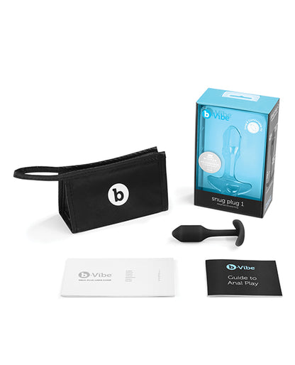 b-Vibe Weighted Snug Plug 1 — Black Silicone