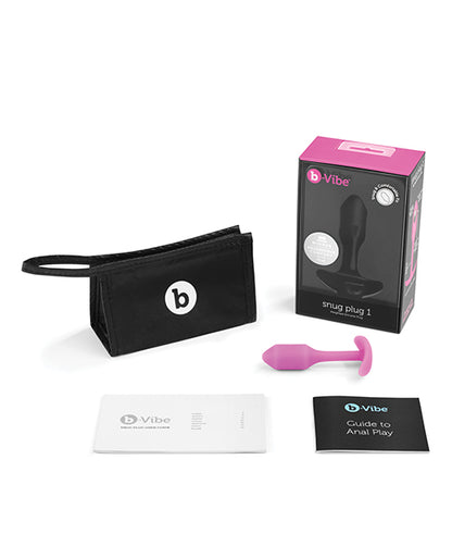 b-Vibe Weighted Snug Plug 1 — 55 g Fuchsia Silicone