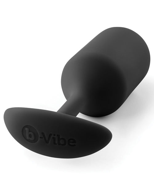 b-Vibe Weighted Snug Plug 3 — Black Silicone Medium