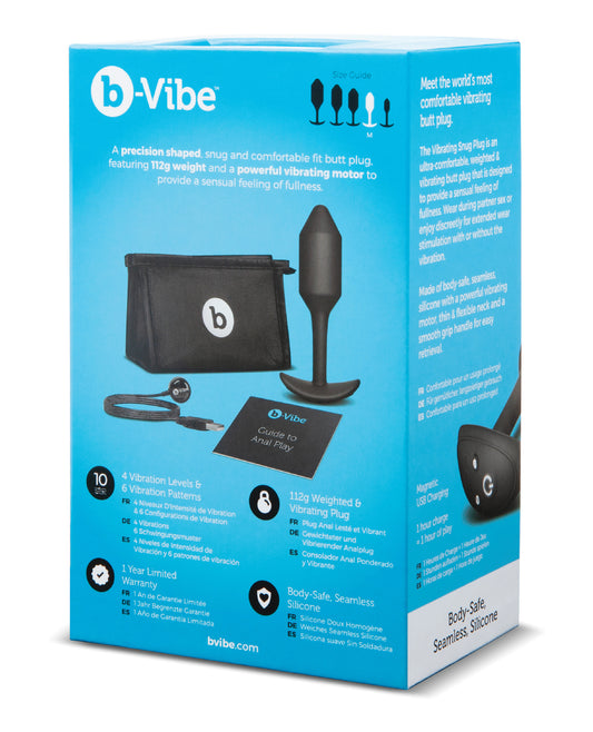 b-Vibe Vibrating Snug Plug — Medium Black