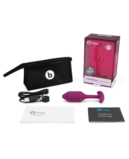 b-Vibe Vibrating Snug Plug — Rose, Medium, 112 g