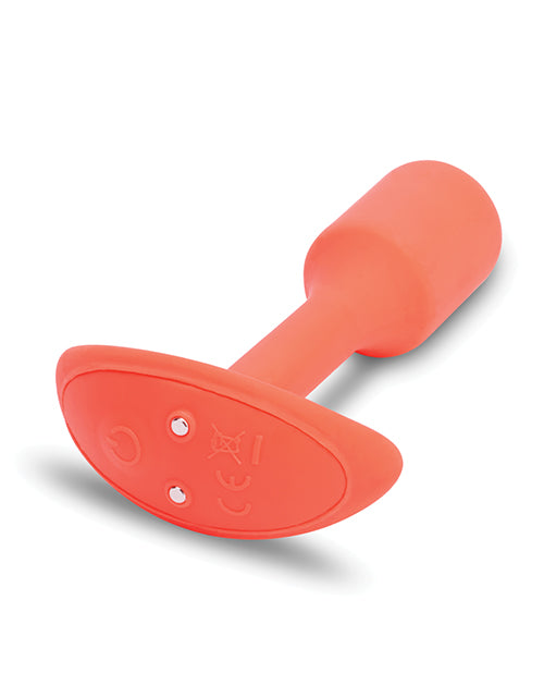 b-Vibe Vibrating Snug Plug — Small, Orange Silicone