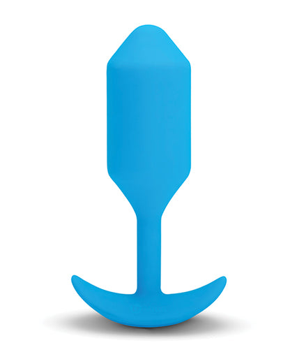 b-Vibe Vibrating Snug Plug Large — Blue Silicone