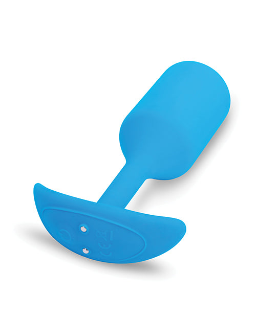 b-Vibe Vibrating Snug Plug Large — Blue Silicone