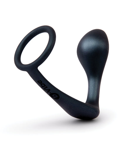 b-Vibe Butties Ringer Cock Ring & Prostate Plug — Black