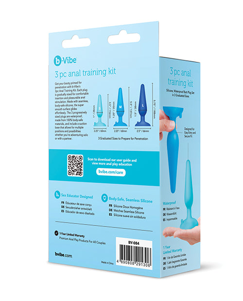 b-Vibe Anal Training Kit — 3-Piece Silicone Set