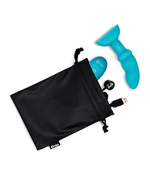 b-Vibe Remote Control Rimming P-Spot Plug — Blue