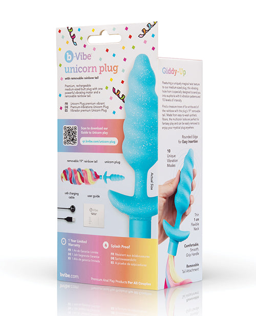 b-Vibe Unicorn Tail Vibrating Butt Plug — Special Edition