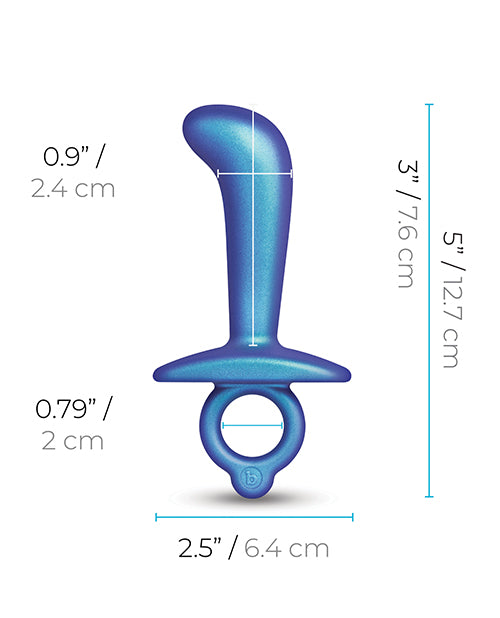 b-Vibe Thumb Silicone Prostate Plug — Blue, Medium