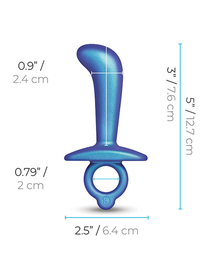 b-Vibe Thumb Silicone Prostate Plug — Blue, Medium