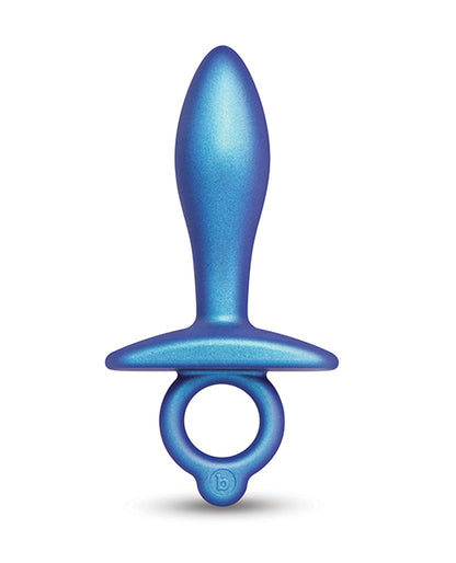 b-Vibe Slide Butt Plug — Blue Silicone Medium