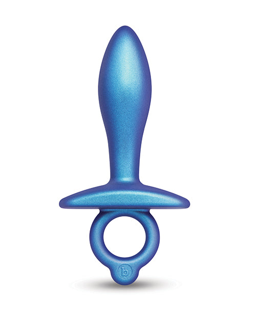 b-Vibe Slide Butt Plug — Blue Silicone Medium