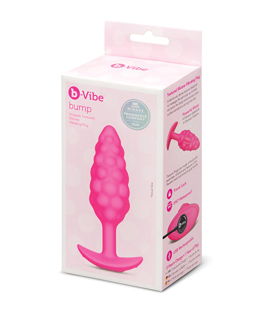 b-Vibe Bump Texture Plug, ABS plastic, pink, bumpy textured surface
