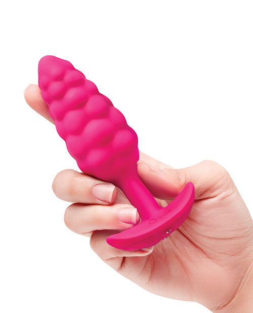 b-Vibe Bump Texture Plug — Pink Vibrating Butt Plug