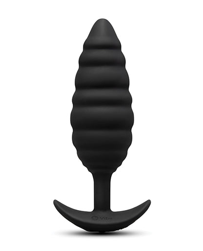 b-Vibe Twist Texture Plug — Black Silicone