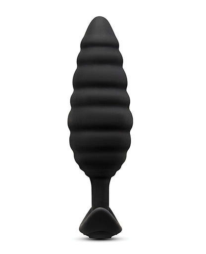 b-Vibe Twist Texture Plug — Black Silicone