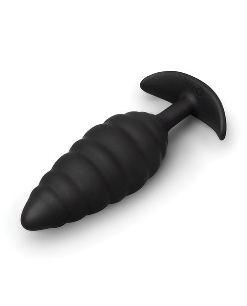 b-Vibe Twist Texture Plug — Black Silicone