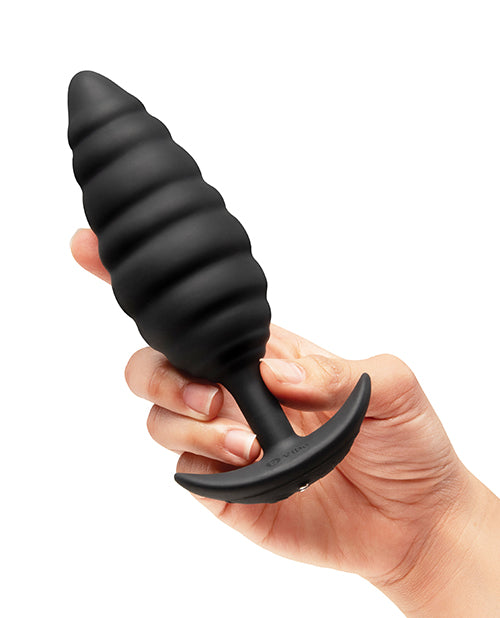 b-Vibe Twist Texture Plug — Black Silicone