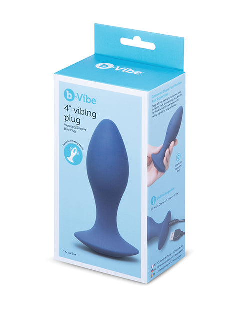 b-Vibe vibrating butt plug, silicone, flared base visible