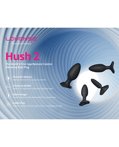 Lovense Hush 2 2.25" Butt Plug - Black