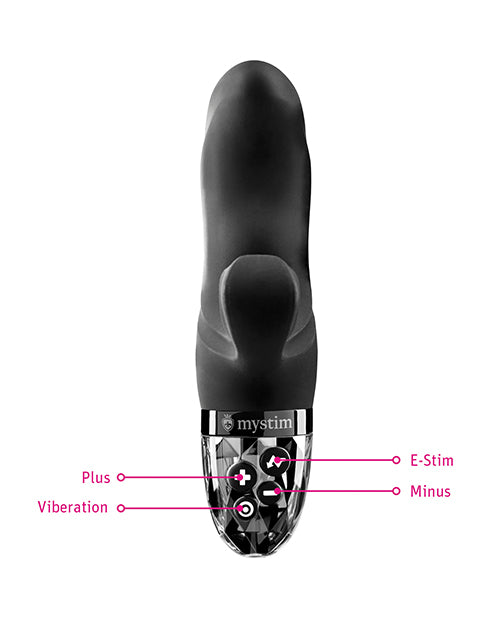 Mystim Hop Hop Bob eStim Vibrator — Black Silicone