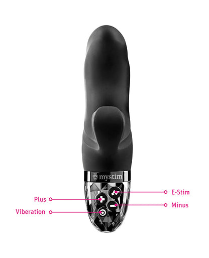 Mystim Hop Hop Bob eStim Vibrator — Black Silicone