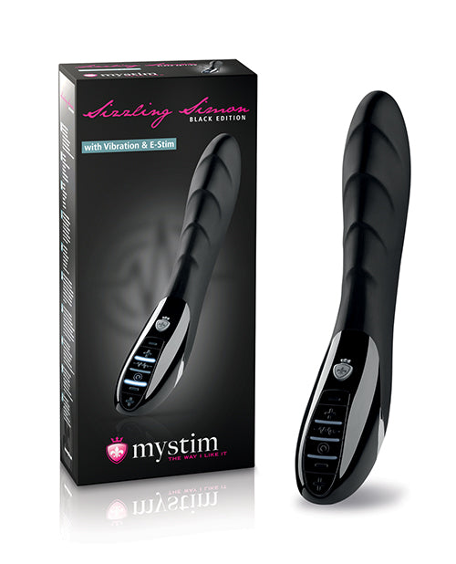 Mystim Sizzling Simon eStim Vibrator — Black Edition