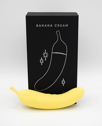 Natalie's Toy Box Banana Cream Air Pulse & G-Spot Vibrator - Yellow