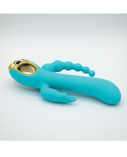 Like A Kitten Mighty Magic 3-in-1 Vibrator — Aqua