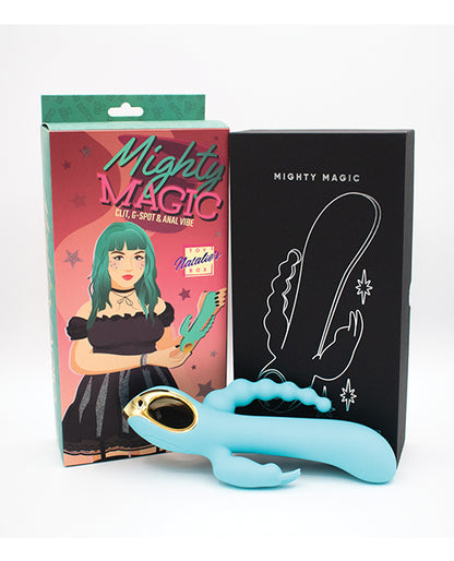 Like A Kitten Mighty Magic 3-in-1 Vibrator — Aqua