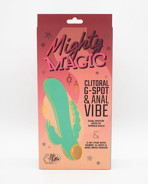 Like A Kitten Mighty Magic 3-in-1 Vibrator — Aqua