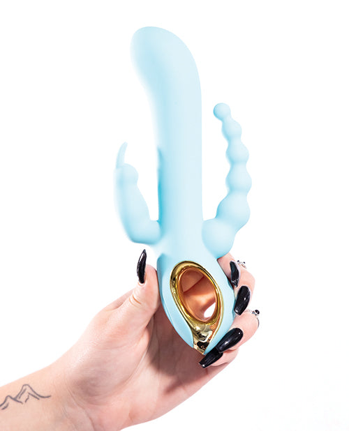 Like A Kitten Mighty Magic 3-in-1 Vibrator — Aqua