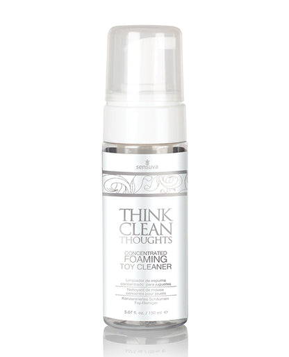 Sensuva Think Clean Thoughts foaming toy cleaner bottle, 5.07 oz