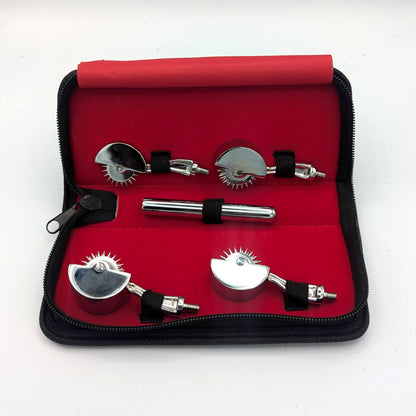 Wartenberg Wheel Multi-Head Set – 4-in-1 Kit – Pinwheel Roller – Polish or Rainbow