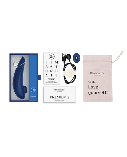 Womanizer Premium 2 Clitoral Stimulator — Blue