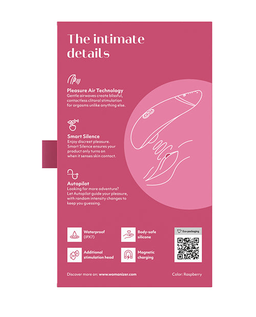 Womanizer Premium 2 Clitoral Stimulator — Raspberry