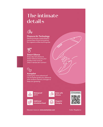 Womanizer Premium 2 Clitoral Stimulator — Raspberry