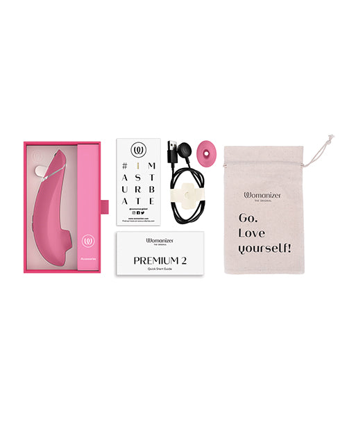 Womanizer Premium 2 Clitoral Stimulator — Raspberry